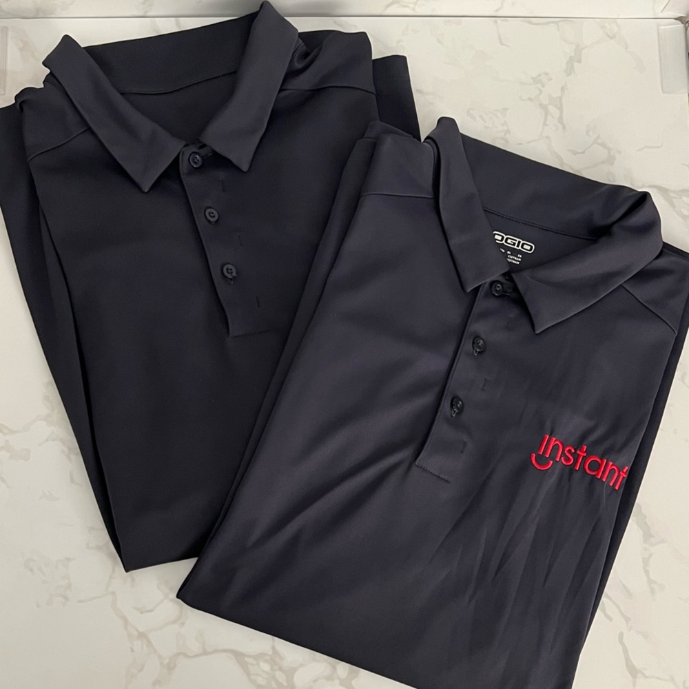Two OGIO Men’s XXL Diesel Dark Grey Polo Shirts Bundle
